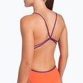 Dámské jednodílné plavky arena Lace Back Solid bright coral/plum 5
