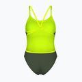 Dámské jednodílné plavky arena Lace Back Solid dark sage/artic lime 2
