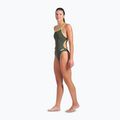 Dámské jednodílné plavky arena Lace Back Solid dark sage/artic lime 6