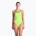 Dámské jednodílné plavky arena Lace Back Solid artic lime/future dusk