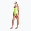 Dámské jednodílné plavky arena Lace Back Solid artic lime/future dusk 2