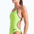 Dámské jednodílné plavky arena Lace Back Solid artic lime/future dusk 4