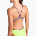 Dámské jednodílné plavky arena Lace Back Solid artic lime/future dusk 5