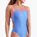 Dámské jednodílné plavky arena Monogram Challenge back blue river multi/shocking pink 8