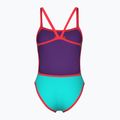 Dámské jednodílné plavky arena Solid Rev Challenge Back water/plum/bright coral 2