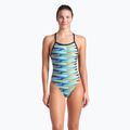 Dámské jednodílné plavky arena Racing Stripe Xcriss Cross black multi/black 5