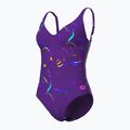 Dámské jednodílné plavky arena Abyss U Back multi plum/plum 4