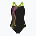Dětské jednodílné plavky Arena Sound Track Swim Pro Back black/artic lime