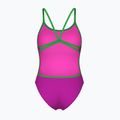 Dámské jednodílné plavky Arena Lace Back Solid very fuchsia/team green 2