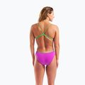 Dámské jednodílné plavky Arena Lace Back Solid very fuchsia/team green 7
