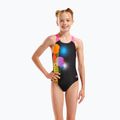 Dětské jednodílné plavky arena Dots Swim Pro Back black multi/black/shocking pink 5