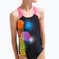 Dětské jednodílné plavky arena Dots Swim Pro Back black multi/black/shocking pink 8