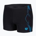 Pánské plavecké boxerky arena Graphic Swim Short black/turquoise 3