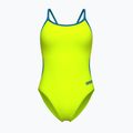 Dámské jednodílné plavky Arena Lace Back Solid artic lime/blue cosmo