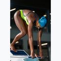 Dámské jednodílné plavky Arena Lace Back Solid artic lime/blue cosmo 10