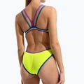 Dámské jednodílné plavky arena One Double Cross Back One Piece artic lime/plum/blue cosmo 9