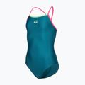 Dětské jednodílné plavky arena Light Drop Solid deep teel/shocking pink/verbena 3