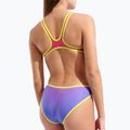 Dámské jednodílné plavky arena One Shaded Print Tech One Back bright coral royal multi/soft green 9