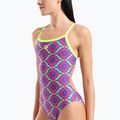 Dámské jednodílné plavky arena Floral Challange Back violet multi/artic lime 4