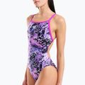 Dámské jednodílné plavky arena Earth View Xcriss Cross pink multi/very fuchsia 4