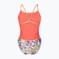 Dámské jednodílné plavky arena Painting Lace Back multi/bright coral 2