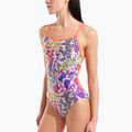 Dámské jednodílné plavky arena Painting Lace Back multi/bright coral 8