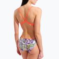 Dámské jednodílné plavky arena Painting Lace Back multi/bright coral 9