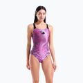 Dámské jednodílné plavky arena Peacock Swim Pro Back multi pink/black