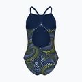 Dětské jednodílné plavky arena Fireflow Lightdrop Back navy/team navy yellow 2