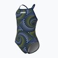 Dětské jednodílné plavky arena Fireflow Lightdrop Back navy/team navy yellow 3