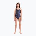 Dětské jednodílné plavky arena Fireflow Lightdrop Back navy/team navy yellow 6