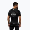 Pánská tréninková tričko Venum X WOW FC Rashguards černá/stříbrná šedá 5