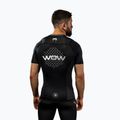 Pánská tréninková tričko Venum X WOW FC Rashguards černá/stříbrná šedá 6