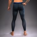 Pánské tréninkové legíny Venum Thunder Dragon Spats Black/Royal Blue 3