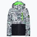 Dětská snowboardová bunda Quiksilver Mission Printed Block černá-bílá EQBTJ03147