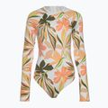 Dámské jednodílné plavky ROXY Print Mix Solid 2021 bright white subtly salty flat