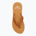 Dámské žabky ROXY Porto Motif tan 5