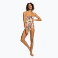 Dámské jednodílné plavky ROXY Printed Beach Classics Lace UP anthracite palm song s 3