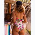Dámské jednodílné plavky ROXY Printed Beach Classics Lace UP anthracite palm song s 10