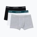 Lacoste boxerky 5H3389 NUA 3 páry černá/bílá/stříbrná chine 11