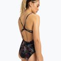 Dámské jednodílné plavky ROXY Active Basic Printed anthracite athletic hibiscus 3