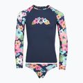 Dlouhý rukáv + spodní díl plavek ROXY Morning Flower Lycra Set mood indigo morning flowers
