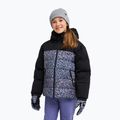 Dětská snowboardová bunda ROXY Snowyhill Printed Puffy true black wildin out rg