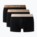 Pánské boxerky Lacoste 5H1297 3 pack black/sisal/viennese/cookie