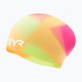 Plavecká čepice TYR Tiedye Long Hair Multicolor Jr yellow/pink/orange