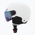 Dětská lyžařská helma UVEX Rocket Visor Jr white/black matt/mirror blue/smoke 3