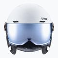Dětská lyžařská helma UVEX Rocket Visor Jr white/black matt/mirror blue/smoke 2