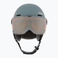 Dětská  lyžařská helma  UVEX Rocket Visor Jr rhino/blush matt/mirror silver/lasergold lite 2