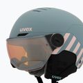Dětská  lyžařská helma  UVEX Rocket Visor Jr rhino/blush matt/mirror silver/lasergold lite 7