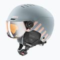 Dětská  lyžařská helma  UVEX Rocket Visor Jr rhino/blush matt/mirror silver/lasergold lite